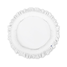 Nest with flounce - white