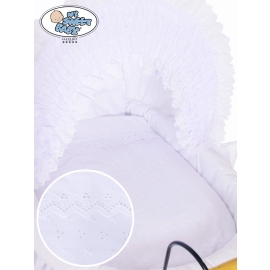 New Replacement Bedding Set Covers for Wicker Crib Charlotte no. 2100-906 or 72100White Bedding Set