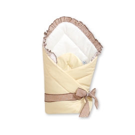 Newborn Blanket Baby nest - Bear with bow brown
