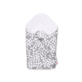 Newborn Swaddle Blanket Wrap  - bubbles gray