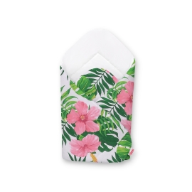 Newborn Swaddle Wrap Baby Blanket - tropical flowers