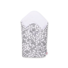 Newborn Wrap Swaddle Blanket with stiffening - bubbles gray
