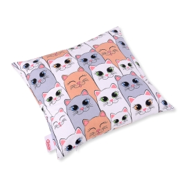 Pillow case - gray-pink cats