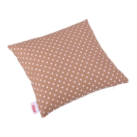 Pillow case - white dots on brown
