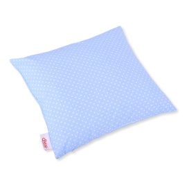 Pillow case - white polka dots on blue