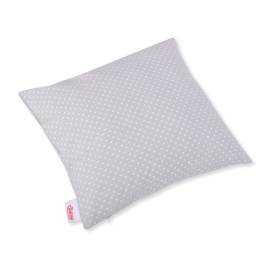 Pillow case - white polka dots on Gray