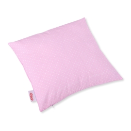 Pillow case - white polka dots on pink