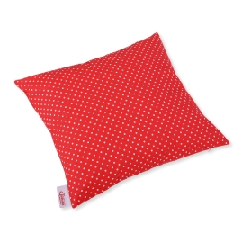 Pillow case - white polka dots on red