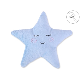 Pillow LITTLE STAR with rattle- blue