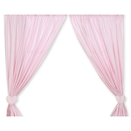 Pink Curtains for baby room- Bear with bow