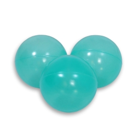 Plastic balls for the dry pool 50pcs - aqua transparent