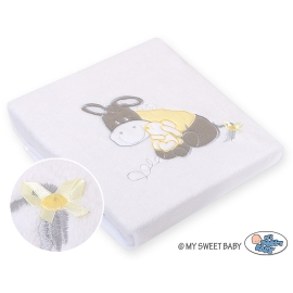 Polar fleece blanket for Baby- Donkey Luca cream