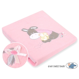 Polar fleece blanket for Baby- Donkey Luca pink