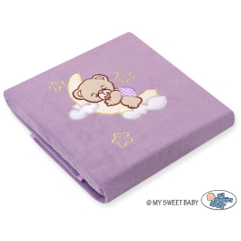 Polar fleece blanket for Baby- Good night lilac