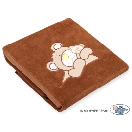 Polar fleece blanket for Baby- Teddy Bear Barnaba brown