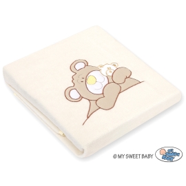 Polar fleece blanket for Baby- Teddy Bear Barnaba creme