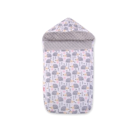Pram sleeping bag - hedgehogs Gray