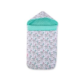 Pram sleeping bag - rocking horses