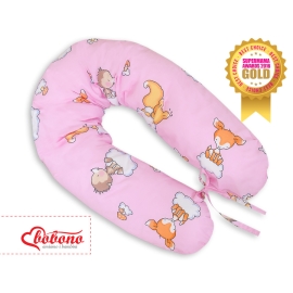 Pregnancy pillow - Longer- Forest Animals pink