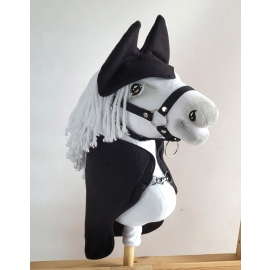 Set for Hobby Horse A3: Fleece blanket + earmuffs - black