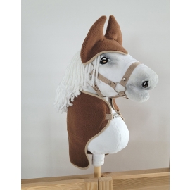 Set for Hobby Horse A3: Fleece blanket + earmuffs - brown