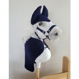Set for Hobby Horse A3: Fleece blanket + earmuffs - denim