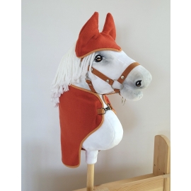 Set for Hobby Horse A3: Fleece blanket + earmuffs - ginger