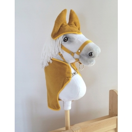 Set for Hobby Horse A3: Fleece blanket + earmuffs - honey yellow