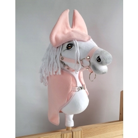 Set for Hobby Horse A3: Fleece blanket + earmuffs - powder pink