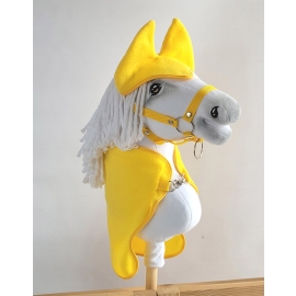Set for Hobby Horse A3: Fleece blanket + earmuffs - yellow