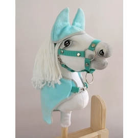 Set for Hobby Horse A4: Fleece blanket + earmuffs - light mint