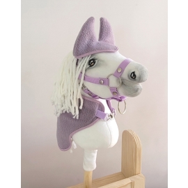 Set for Hobby Horse A4: Fleece blanket + earmuffs - lila
