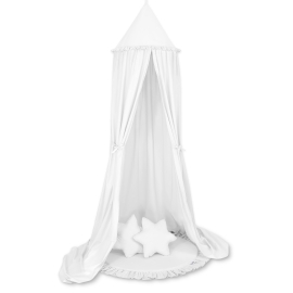Set: Hanging canopy + Floor play mat + pillows - white