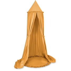 Set: Hanging canopy + Floor play mat- honey yellow