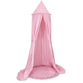 Set: Hanging canopy + Floor play mat- pink