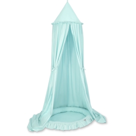 Set: Hanging canopy + Nest with flounce- mint