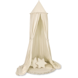 Set: Hanging canopy Dome + Floor play mat + pillows - beige