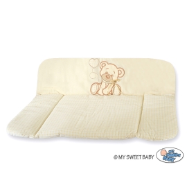 Soft Baby Changing Mat- Bear with bow cream