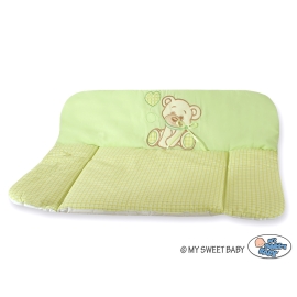 Soft Baby Changing Mat- Bear with bow green