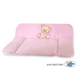 Soft Baby Changing Mat- Bear with bow pink