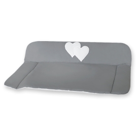 Soft Baby Changing Mat- Hanging Hearts anthracite