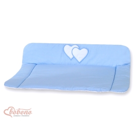 Soft Baby Changing Mat- Hanging Hearts blue