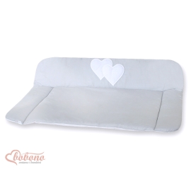 Soft Baby Changing Mat- Hanging Hearts Gray
