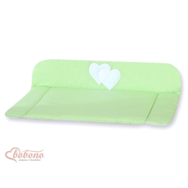 Soft Baby Changing Mat- Hanging Hearts green