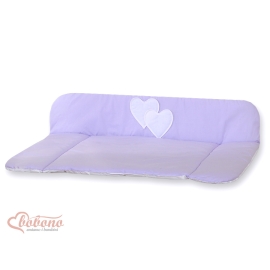 Soft Baby Changing Mat- Hanging Hearts lilac