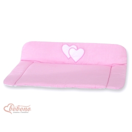 Soft Baby Changing Mat- Hanging Hearts pink