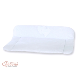 Soft Baby Changing Mat- Hanging Hearts white