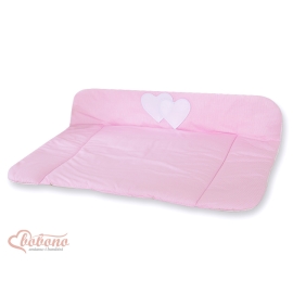 Soft Baby Changing Mat- Hanging Heartspink stripes