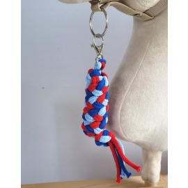 Tether for Hobby Horse made of double - blue/ cornflower/ red