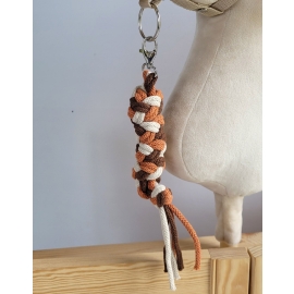 Tether for Hobby Horse made of double - light beige/brown/ terracotta